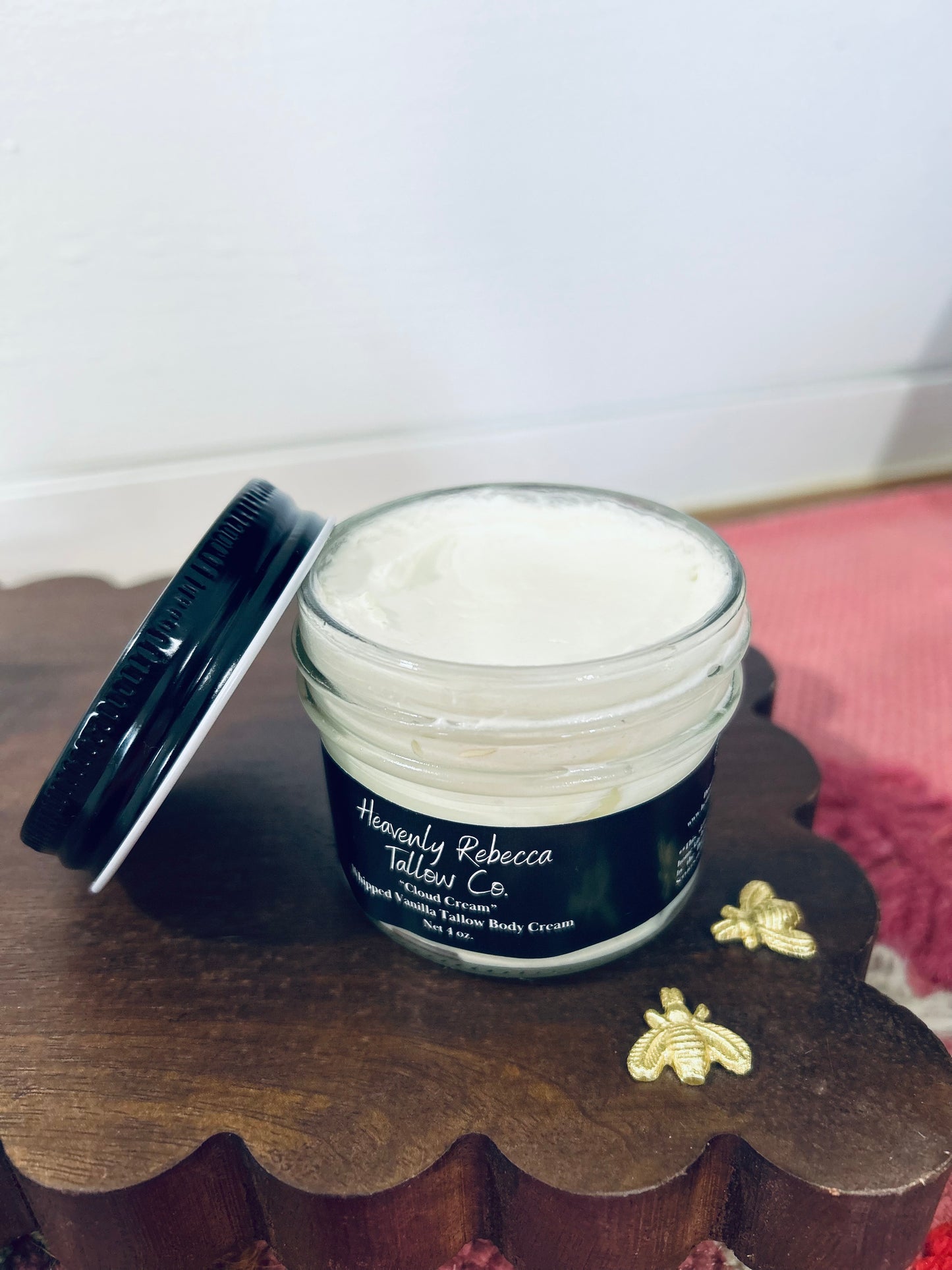“Cloud Cream”- Whipped Vanilla Tallow Body Cream - 4oz glass jar