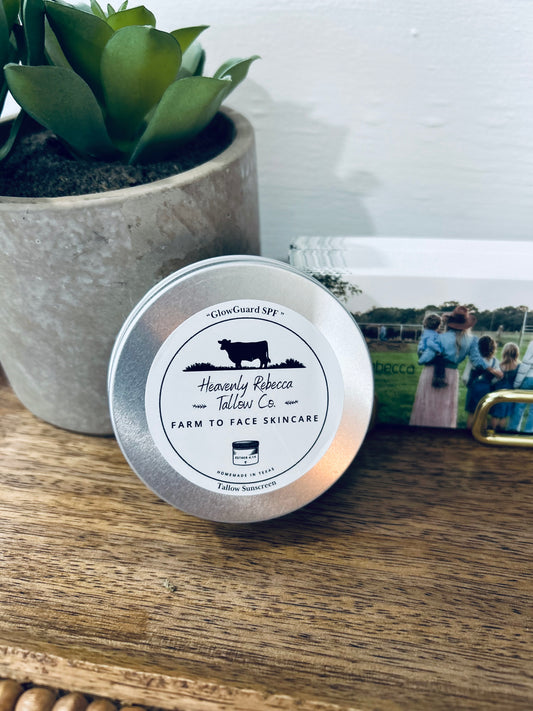 "GlowGuard SPF" Tallow Sunscreen 2oz Tin