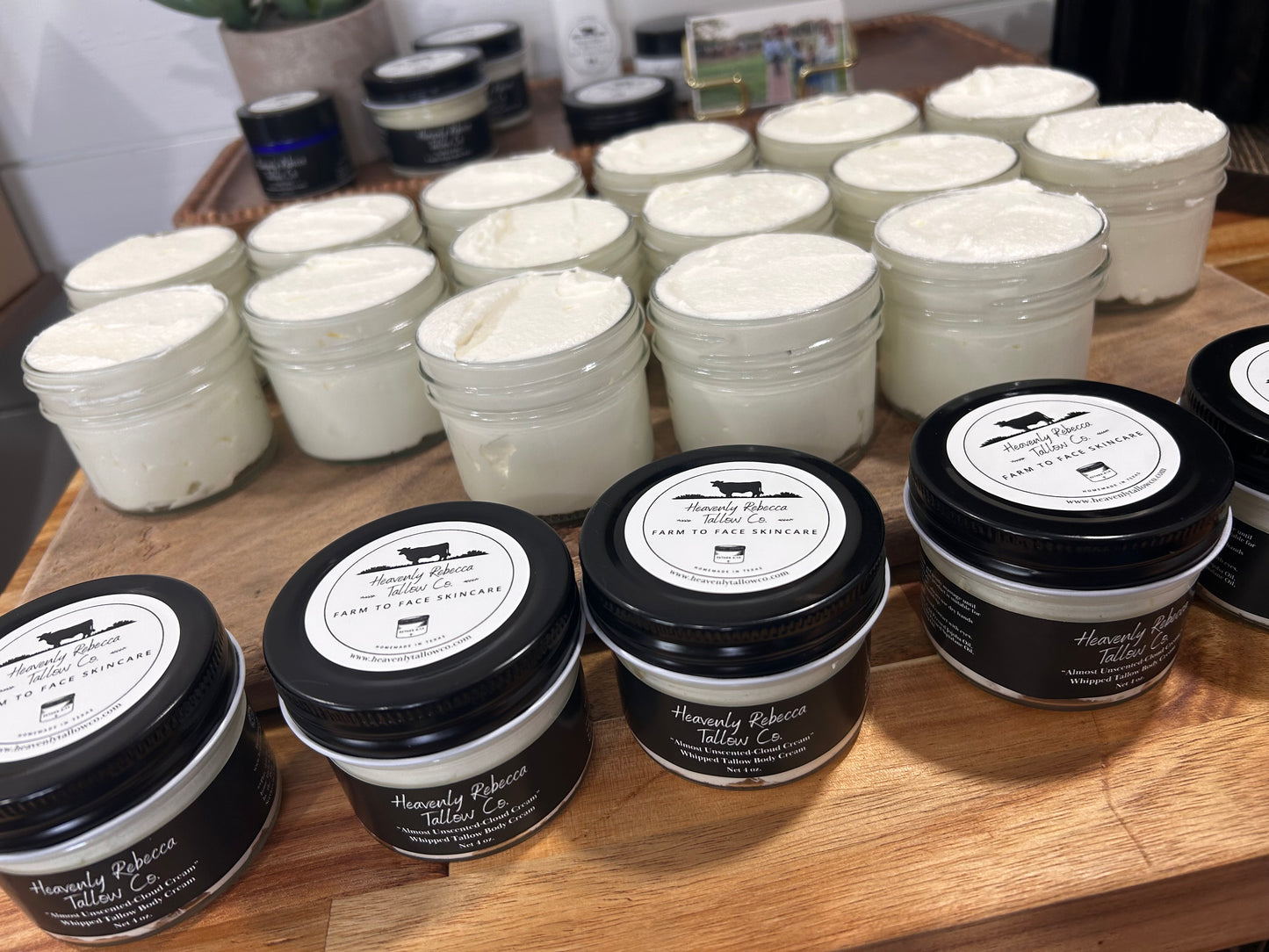 “Almost Unscented”-Cloud Cream-Whipped Beef Tallow Body Cream - 4oz glass jar