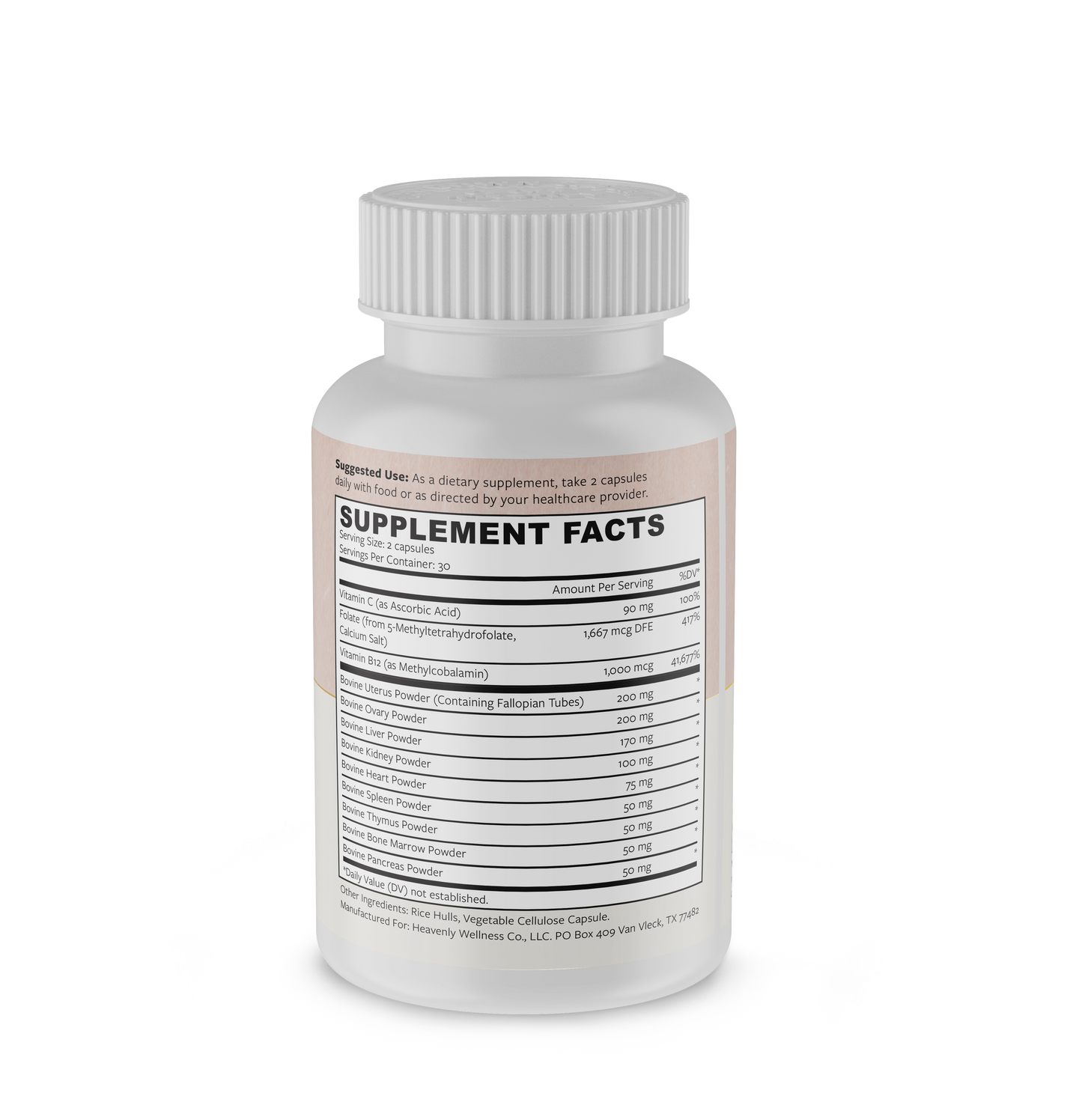 Rooted Vitality- Women's Beef Organ Supplement